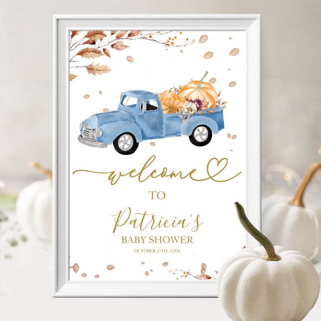 Pumpkin Fall Baby Shower Welcome Sign (Creator Uploaded)