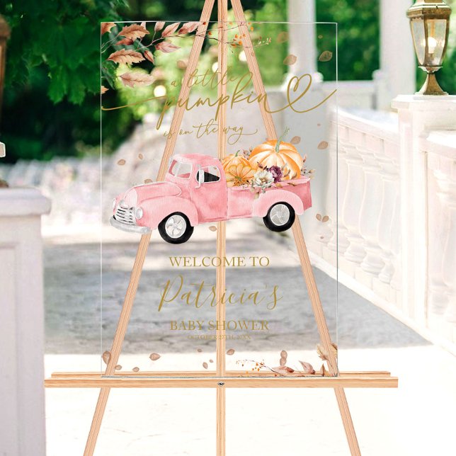 Pumpkin Fall Baby Shower Welcome Sign (Creator Uploaded)