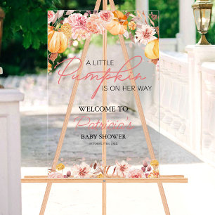 Pumpkin Fall Baby Shower Welcome Sign