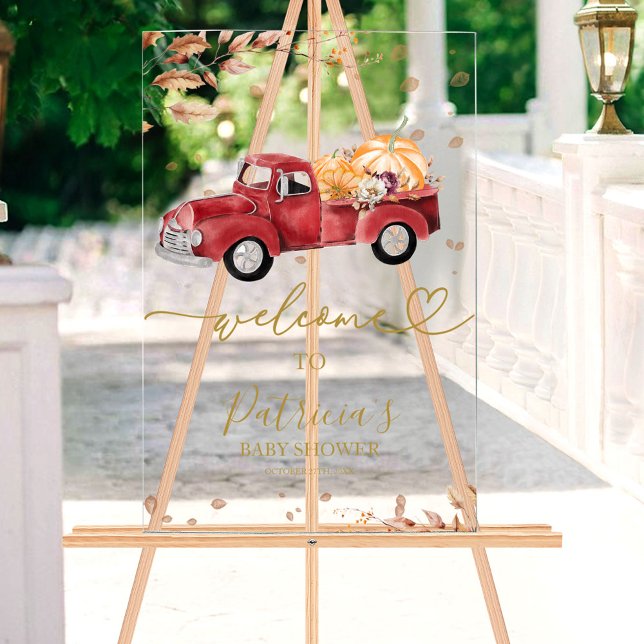 Pumpkin Fall Baby Shower Welcome Sign (Creator Uploaded)