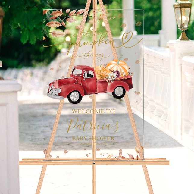 Pumpkin Fall Baby Shower Welcome Sign (Creator Uploaded)