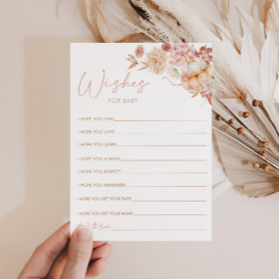 Pumpkin Fall Baby Shower Wishes for Baby Card