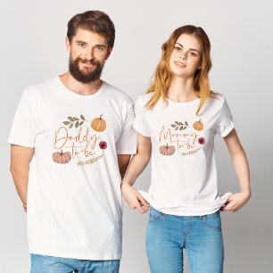 Pumpkin Fall Botanical Daddy to-be Baby Shower T-Shirt