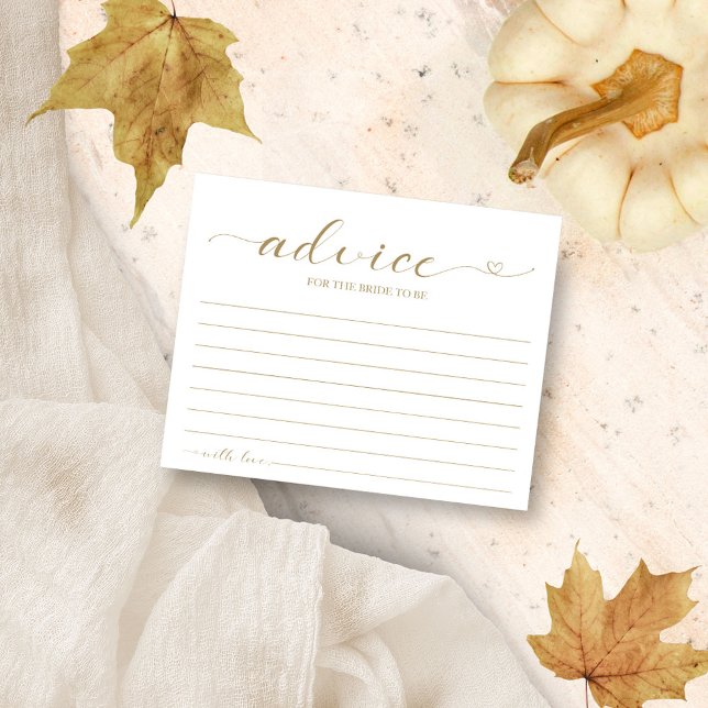 Pumpkin Fall Bridal Shower Advice Cards (Creator Uploaded)