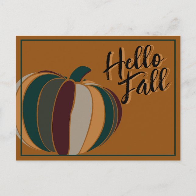 Pumpkin Fall Colours Postcard (Front)
