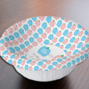 Pumpkin Fall Gender Reveal Paper Plate