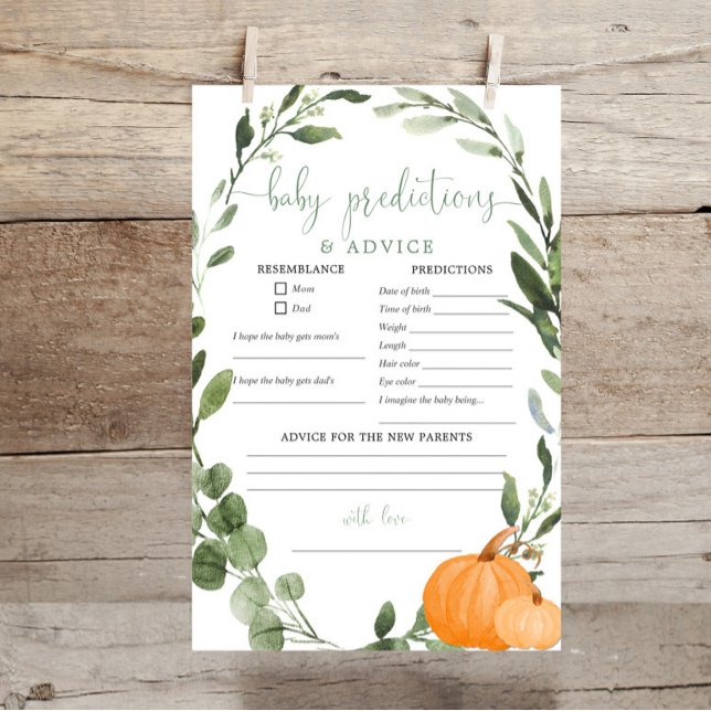 Pumpkin fall greenery baby predictions advice (Creator Uploaded)