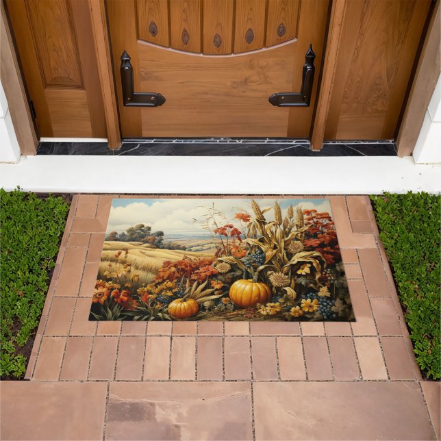Pumpkin Fall Harvest Doormat (Outdoor)