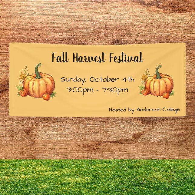Pumpkin Fall Harvest Festival Banner (Creator Uploaded)