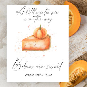 Pumpkin fall pie - babies are sweet poster