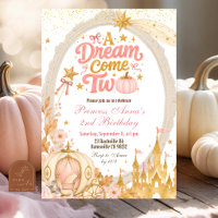 Pumpkin Fall Princess Dream Come two Birthday