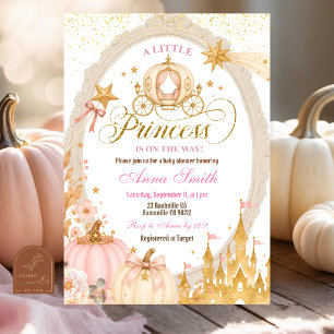 Pumpkin Fall Princess is on the way Baby Shower Invitation