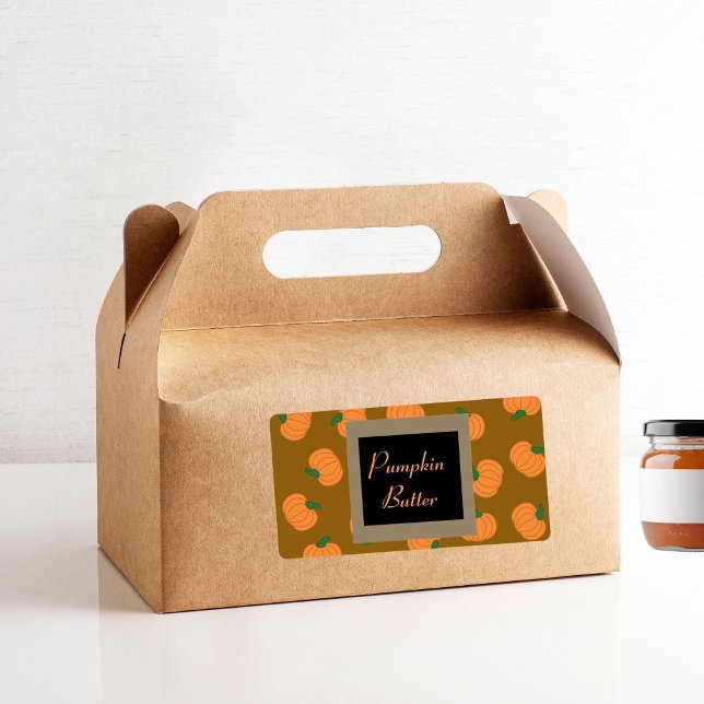 Pumpkin fall print neutral coloured labels (Creator Uploaded)