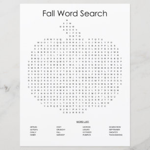 Pumpkin Fall Word Search