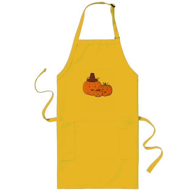 Pumpkin Family Long Apron (Front)