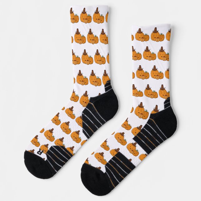 Pumpkin Family Socks (Left)