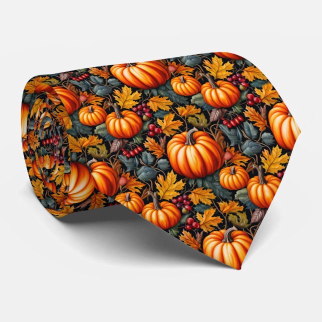 Pumpkin Fancy  Tie (Rolled)