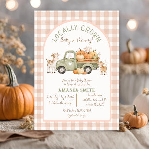 Pumpkin Farm Animal Baby Shower Invitation