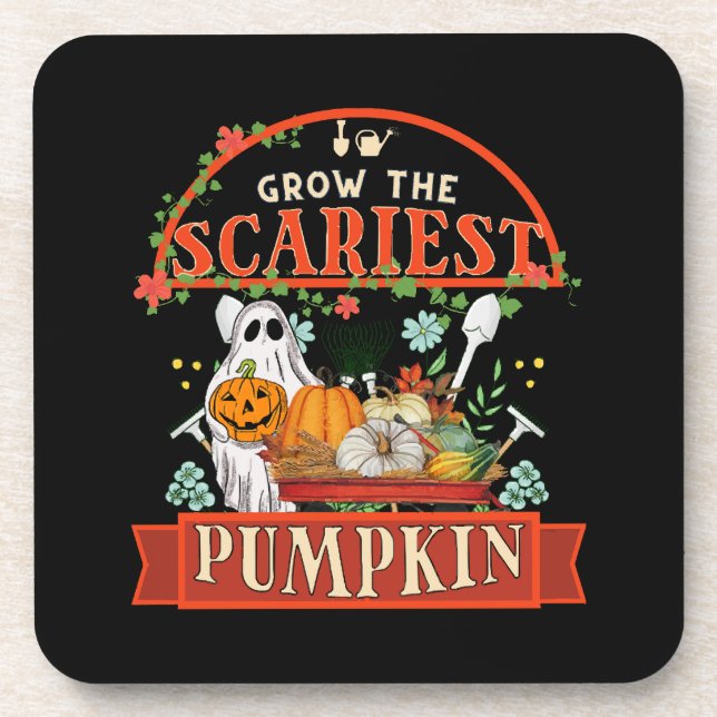 Pumpkin Farmer Halloween Coaster (Front)