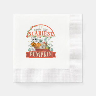 Pumpkin Farmer Halloween Napkin