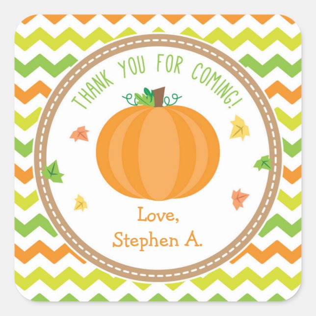 Pumpkin Favor Tags / Pumpkin Stickers (Front)