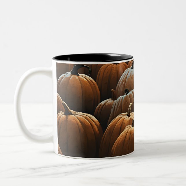 Pumpkin Festival Two-Tone Coffee Mug  (Left)