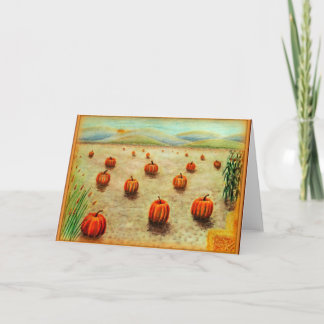 Pumpkin Field Greeting Card