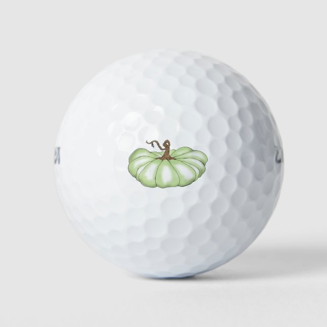 pumpkin flat green golf balls (Front)