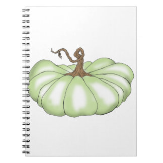 pumpkin flat green notebook