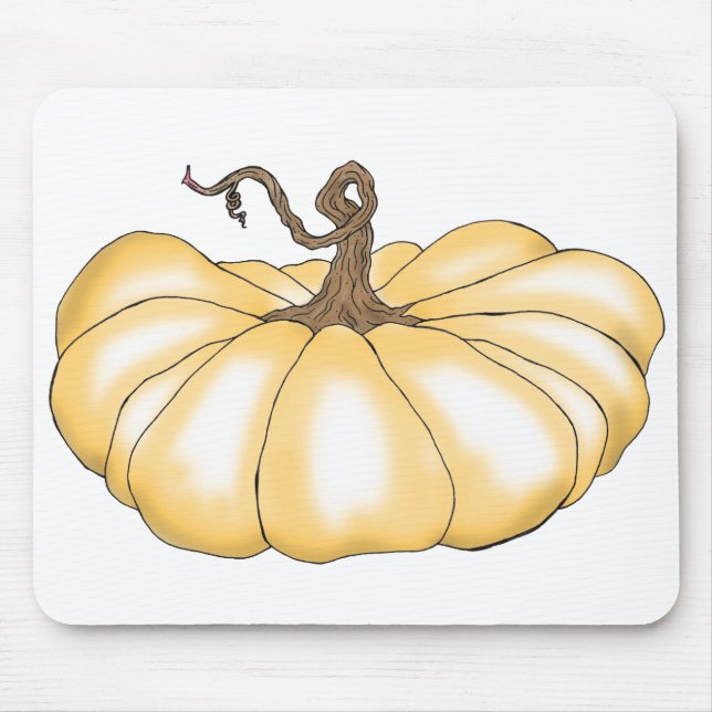 pumpkin flat orange mouse pad (Front)