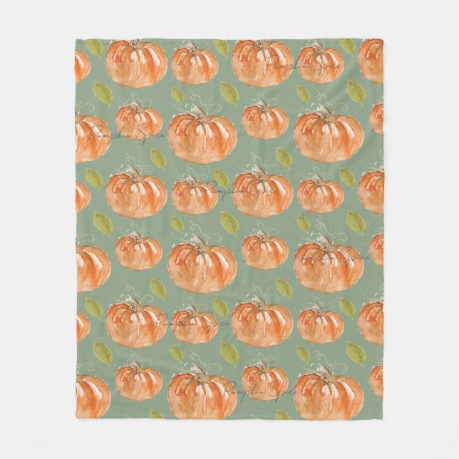 Pumpkin  fleece blanket (Front)