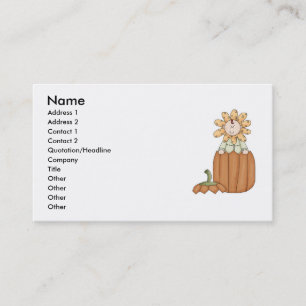 Pumpkin Flower Kid Business Card