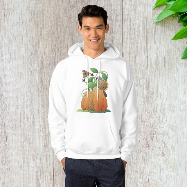 Pumpkin Flowers And Bees Hoodie (Creator Uploaded)