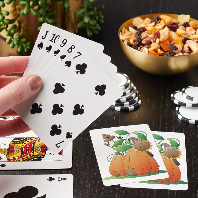 Pumpkin Flowers And Bees Playing Cards (Creator Uploaded)