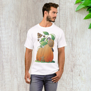 Pumpkin Flowers And Bees T-Shirt