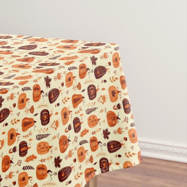 Pumpkin Foliage Tablecloth (In Situ)