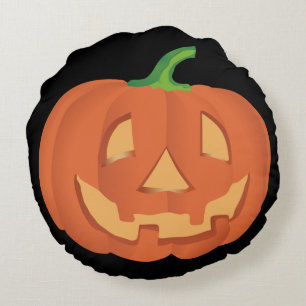 Pumpkin for Halloween 1 Round Cushion