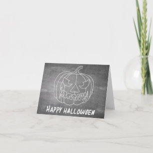 Pumpkin for Halloween 2 chalkboard look Card