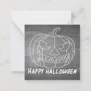 Pumpkin for Halloween 2 chalkboard look Card