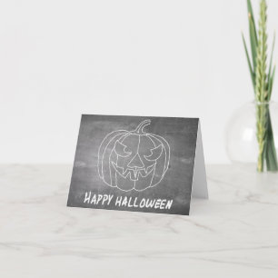 Pumpkin for Halloween 3 chalkboard look Card