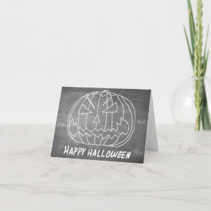 Pumpkin for Halloween 5 chalkboard look Card