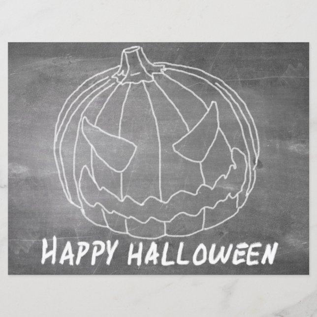 Pumpkin for Halloween 6 chalkboard look (Front)
