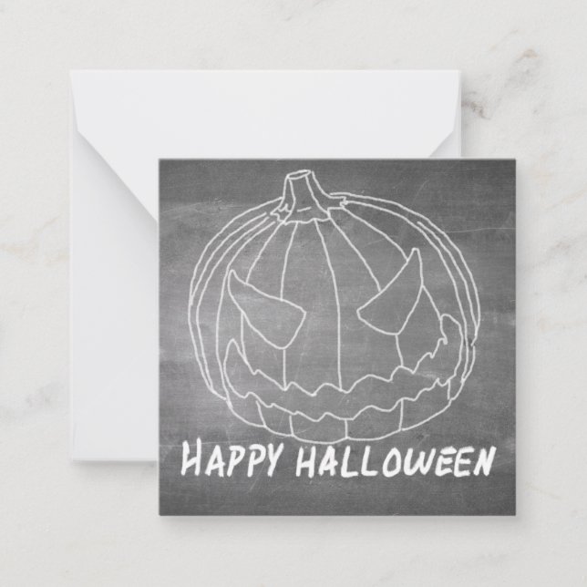 Pumpkin for Halloween 6 chalkboard look Card (Front)
