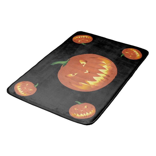 Pumpkin for Halloween... Bath Mat (Angled)