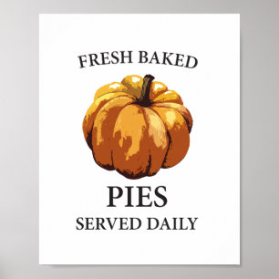 Pumpkin Fresh Baked Pies Art Poster