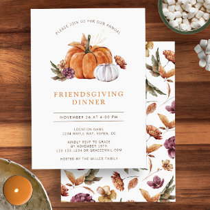 Pumpkin Friendsgiving Invitation