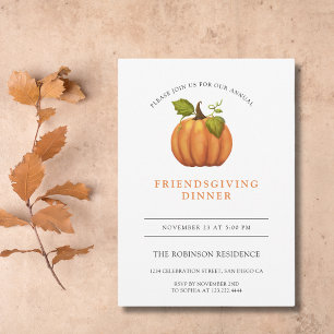Pumpkin Friendsgiving Thanksgiving  Invitation