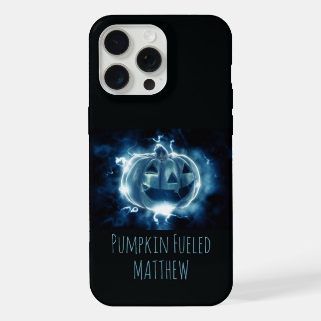 Pumpkin Fuelled Halloween Black iPhone Case (Back)