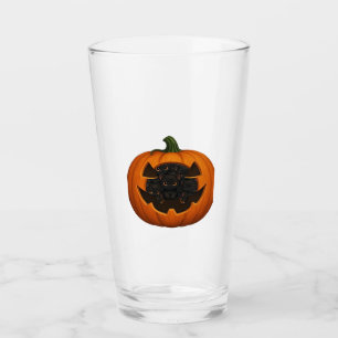 Pumpkin Full of Kittens - Cute Black Cat Halloween Glass