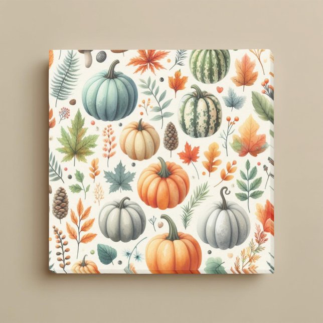 Pumpkin Fun Autumn Thanksgiving Orange Fall Leaves Post-it Notes (Creator Uploaded)